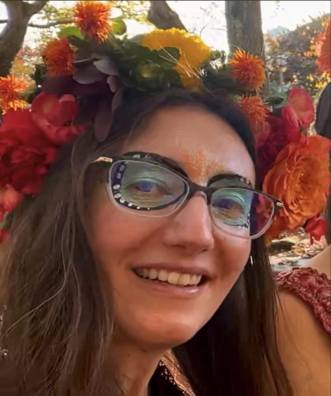 Rachel Garcia celebrating Dia de los Muertos for the first time this last fall