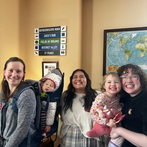 Elizabeth advocating in Juneau with thread's Parents for Care program, March 2026