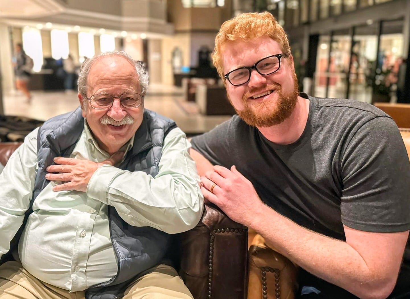 Chuck (right) with Public Narrative founder Marshall Ganz