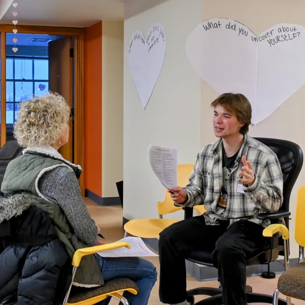 Soren Shafer and his conversation partner at 36 Questions for Civic Love